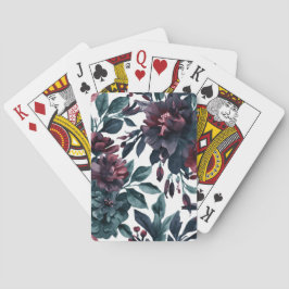 Humeurige Aquarel Botanische Bloemen Bloemig Pokerkaarten