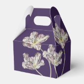 Humeurige Aquarel Paarse Tulpen Trouwgunst Bedankdoosjes (Achterkant)