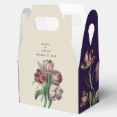 Humeurige Aquarel Paarse Tulpen Trouwgunst Bedankdoosjes (Geopend)
