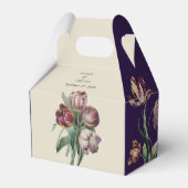 Humeurige Aquarel Paarse Tulpen Trouwgunst Bedankdoosjes (Voorkant Zijde)