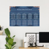 Humeurige Blauwe Trouw Zittijd Chart Poster (Thuiskantoor)