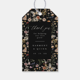 Humeurige bloem wilde bloem hangende favorietlabel cadeaulabel
