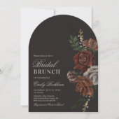 Humeurige bloemboog bruidsbrunch uitnodiging (Voorkant)