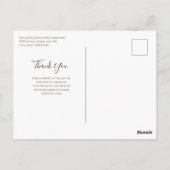 Humeurige Bloemige Vellum Bruiloft Briefkaart (Achterkant)
