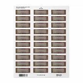 Humeurige Bloemige Vellum Bruiloft Etiket (Full Sheet)