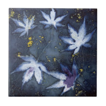 Humeurige Bosbodem Blauw en Wit Cyanotype