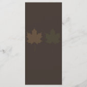 Humeurige Chocolade Terracotta Salie Bruiloft Boho Menu (Achterkant)