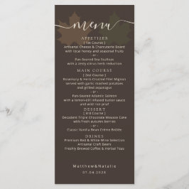Humeurige Chocolade Terracotta Salie Bruiloft Boho Menu