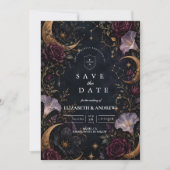 Humeurige Donkere Hemelse Bruiloft Save The Date (Voorkant)