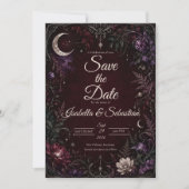 Humeurige Hemelse Botanische Bruiloft Save The Date (Voorkant)