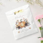 Humeurige herfst bloem bruiloft borrel bedankzakje (Gezegeld)