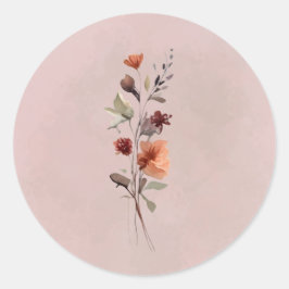 Humeurige herfst bloem sticker