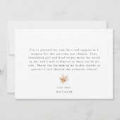 Humeurige Herfst Bloemige Bruiloft Feest Bedankkaart (Achterkant)