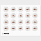 Humeurige Herfst Bloemige Envelope Zegel Sticker (Vel)