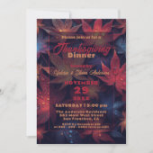 Humeurige Herfst Esdblad Thanksgiving-diner Kaart (Voorkant)