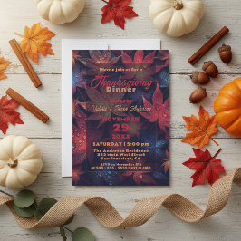 Humeurige Herfst Esdblad Thanksgiving-diner Kaart