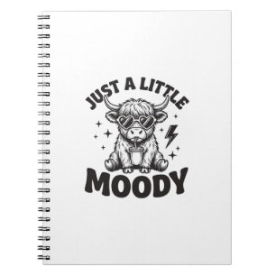 Humeurige Hoogland Koe Oude Gravure Shirt Ontwerp_ Notitieboek