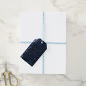 Humeurige marine hemelse trouw cadeaulabel (Met Touw)