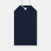 Humeurige marine hemelse trouw cadeaulabel (Achterkant)