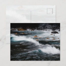 Humeurige oceaan golven, kunst foto briefkaart