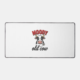 Humeurige Oude Koe Vintage Grappige Koe Shirt Ontw Bureaumat