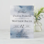 Humeurige Waterverfwas Bruiloftsinvitation Kaart (Staand voorkant)