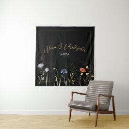Humeurige Wilde Bloem Boho Botanische Trouw Wandkleed