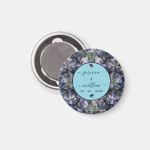 Humeurige Zwarte Bloemrijke Klassieke Koppelnamen Magneet