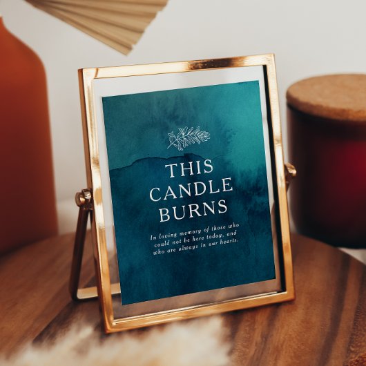 Humeurigige Oceaanaquarel Deze Kaars Brandt Bruilo Poster