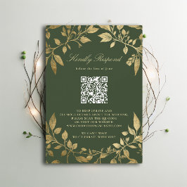 Humeurvol Bos Loof Kader Modern Klassiek QR RSVP Kaartje