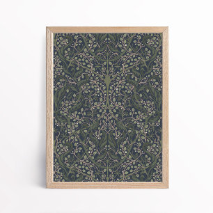 Humeurvolle ambachtelijke botanische poster wandku