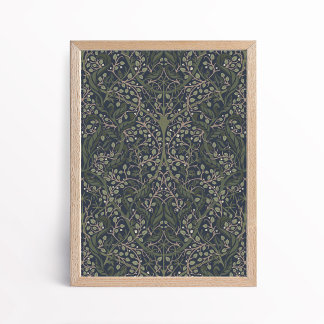 Humeurvolle ambachtelijke botanische poster wandku