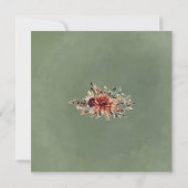 Humeurvolle Herfst Bloemige Bewaar de Datum Kaart (Achterkant)