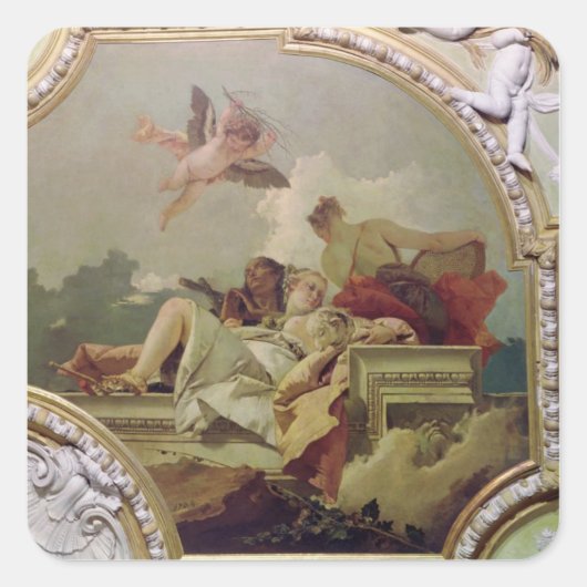 Humiliteit, Indulgence en Waarheid Vierkante Sticker (Voorkant)