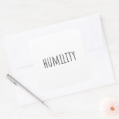 Humiliteit Vierkante Sticker (Envelop)