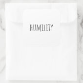 Humiliteit Vierkante Sticker (Tas)