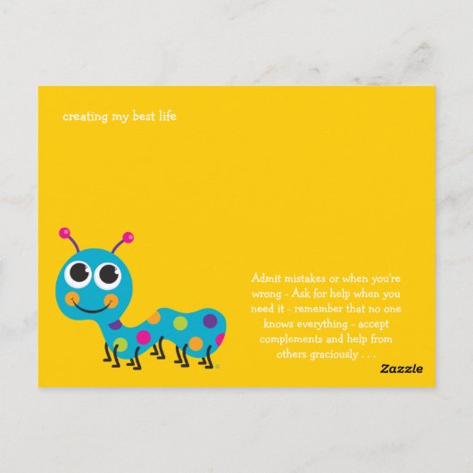 Humiliteitscuter Briefkaart (Achterkant)