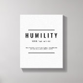 Humiliteitsdefinitie | Inspirerend Quote Wall Art Canvas Afdruk (Voorkant)