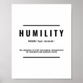 Humility Definition | Inspirational Quote Poster (Voorkant)