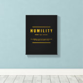 Humility Definition Inspirerend Quote Wall Art Canvas Afdruk (Insitu (Houten vloer))