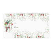  Humingbird Swirl-kerstcadeautjes Labels (Voorkant)