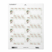  Humingbird Swirl-kerstcadeautjes Labels (Full Sheet)