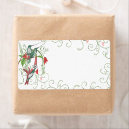 Humingbird Swirl-kerstcadeautjes Labels