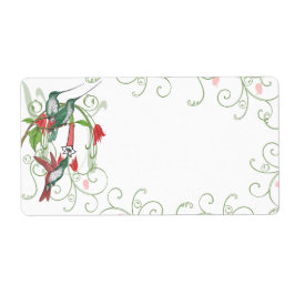  Humingbird Swirl-kerstcadeautjes Labels