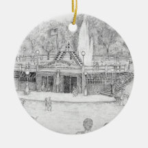 Humiston Pool Voordat Fontein Verwijderd Ornament