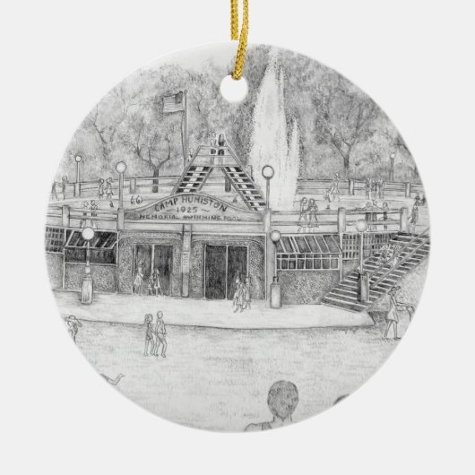 Humiston Pool Voordat Fontein Verwijderd Ornament (Voorkant)