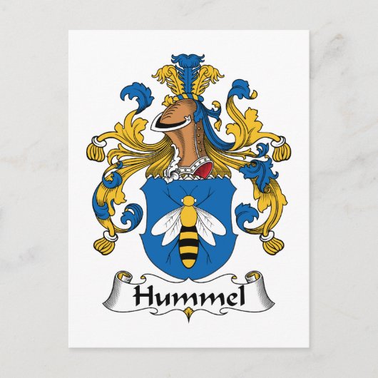 Hummel Family Crest Briefkaart (Voorkant)