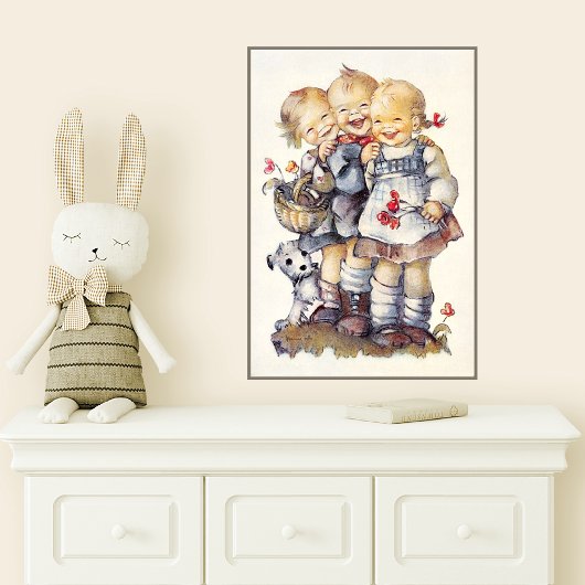 Hummel Laughing Children Poster
