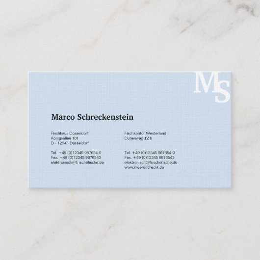 Hummer Business Blue Visitekaartje (Voorkant)