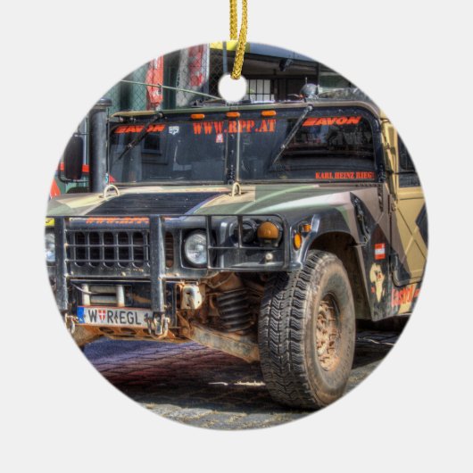 Hummer H1 Keramisch Ornament (Voorkant)